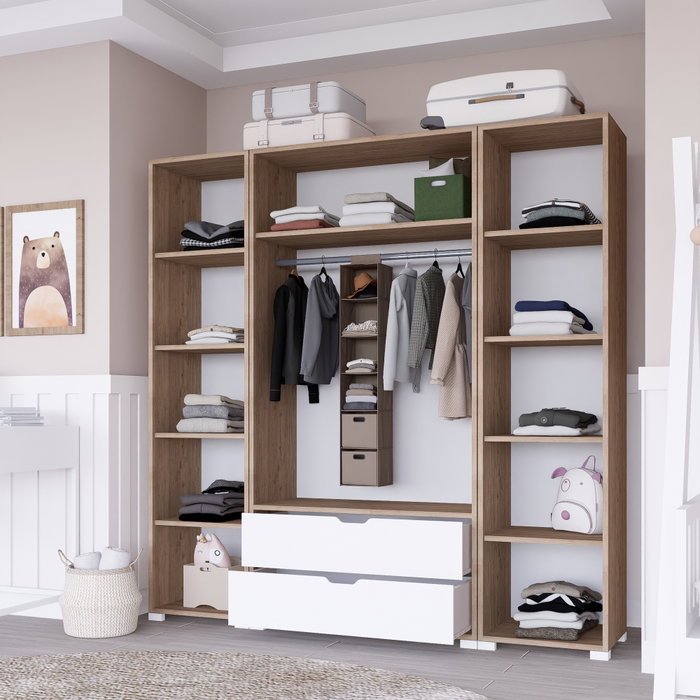 Hanah Home Nisan 1600-024 Nogal claro y blanco